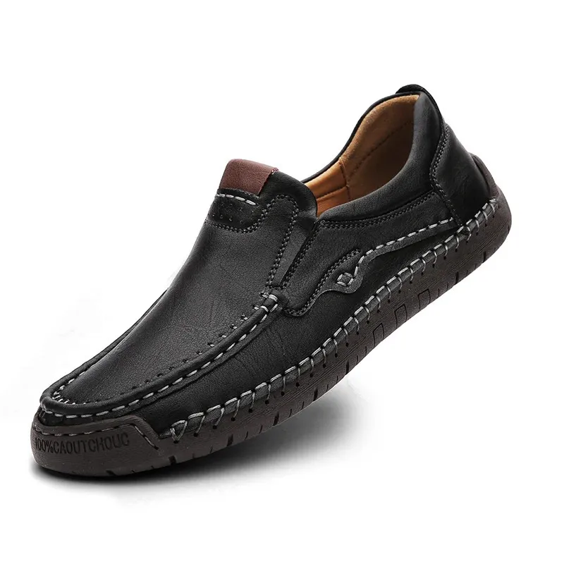 Mens Casual Leather Slip-On Shoes Handmade Moccasins Loafers  display picture 1