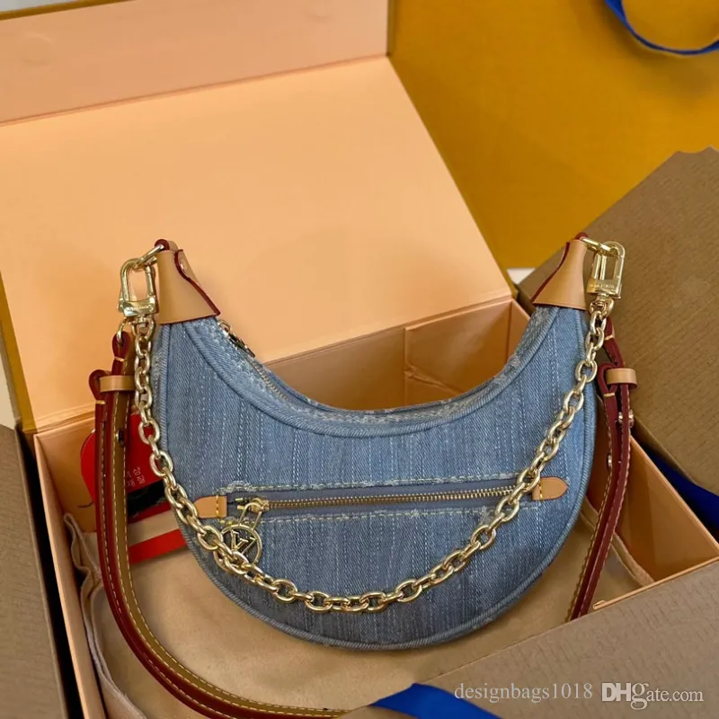 Save Big on Bulk Luxury Crossbody Handbags Top Luxury Designer Loop Hobo  Bag Women Croissant Bags Denim Leather Shoulder Purse Cosmetic Half Moon