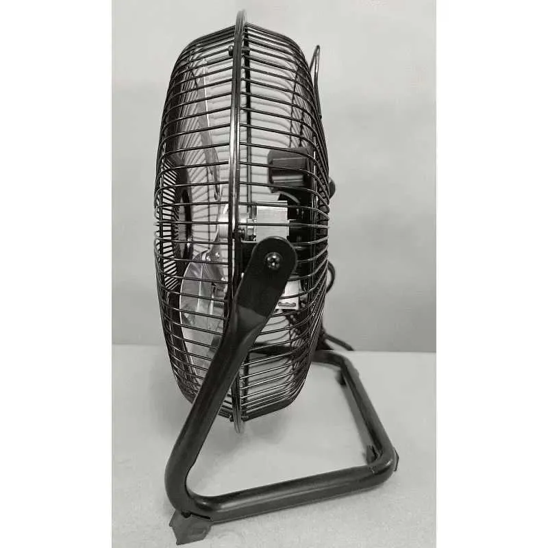 9-Inch High Velocity All-Metal Desk Fan - Silver, 3 Speeds, Quiet, 360° Tilt For Home & Office