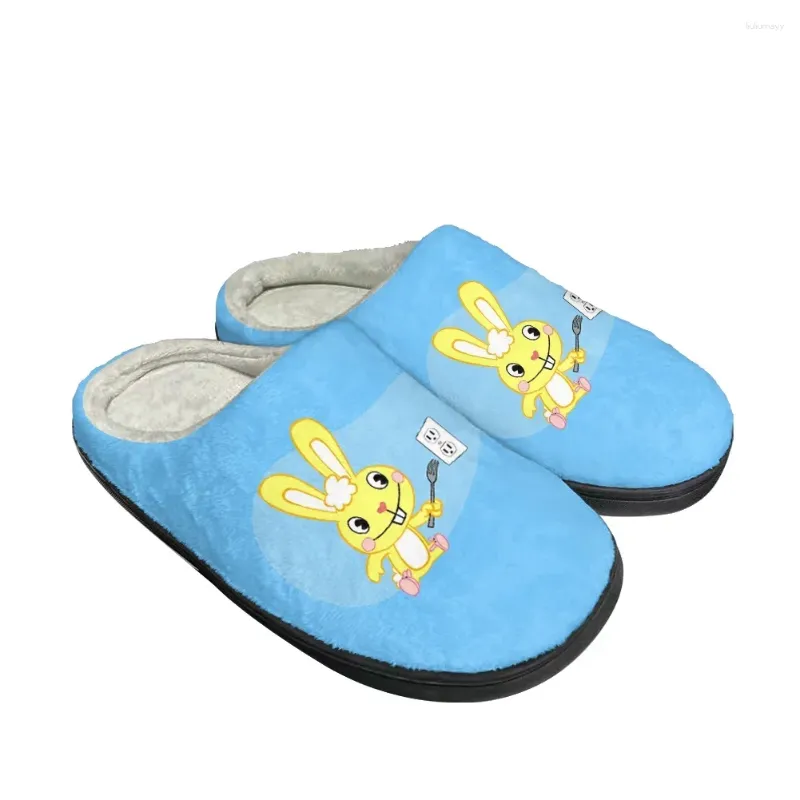 Cartoon Happy Tree Friends Cotton Wirecutter Slippers Unisex Indoor Sandals For Warmth And