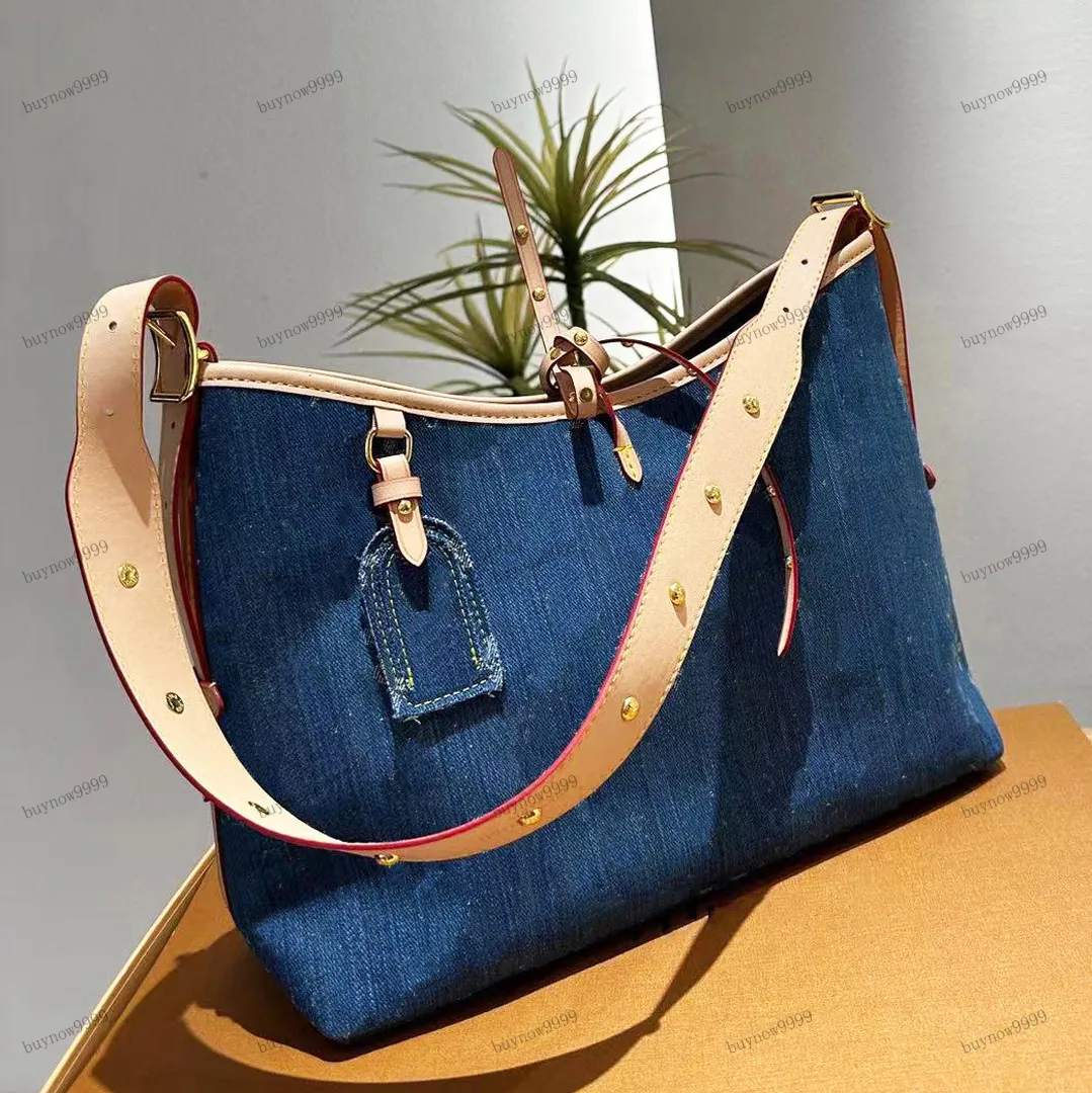 Denim Hobo Bag: Fashion Denim Shoulder Tote Crossbody Bag