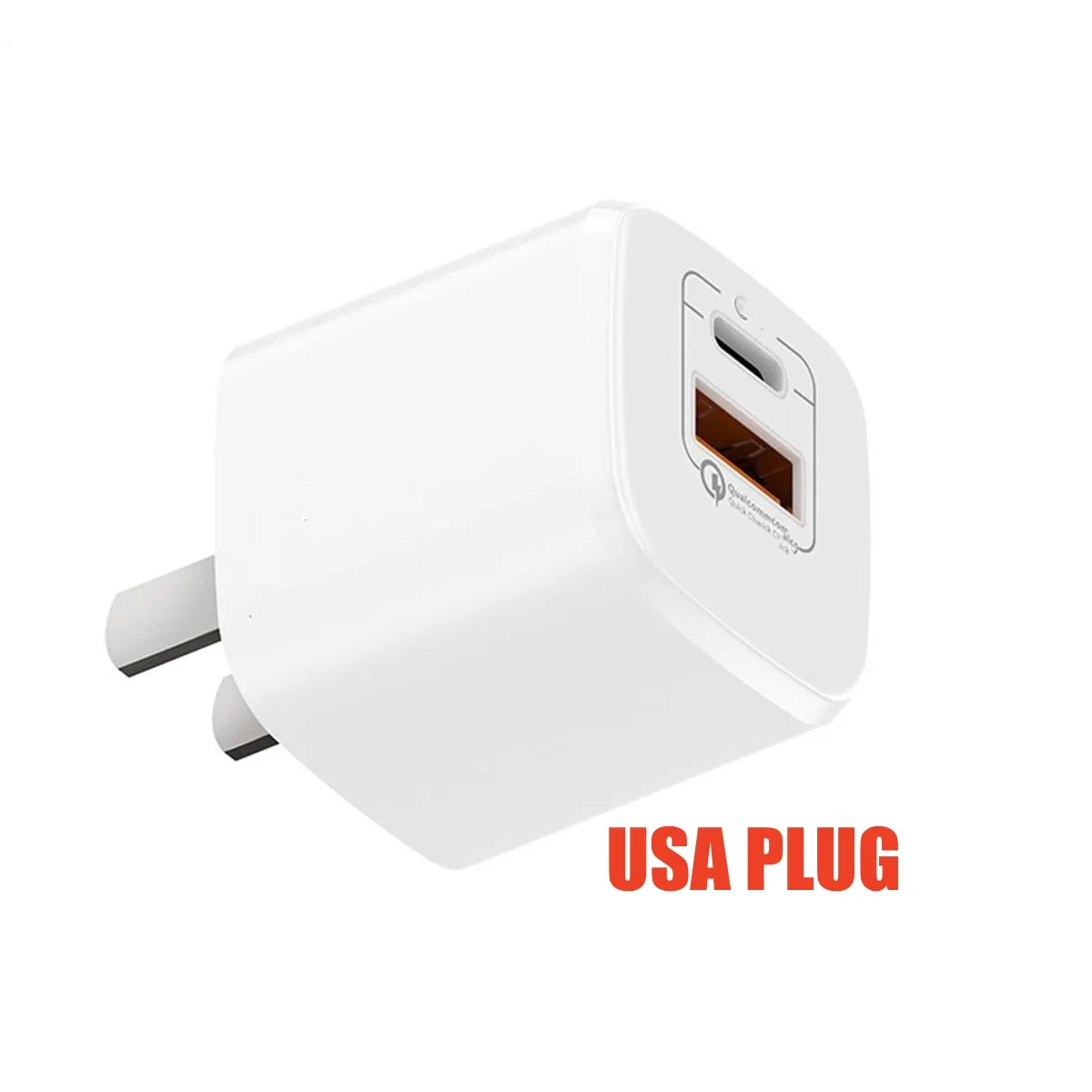 USA plug High Speed USB power adapter fast charger plug wireless cable cord for battery USA Stock