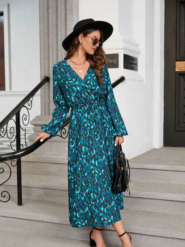 blue green dress casual MAEVE dress Filigree Blue and Green 1X main image 0
