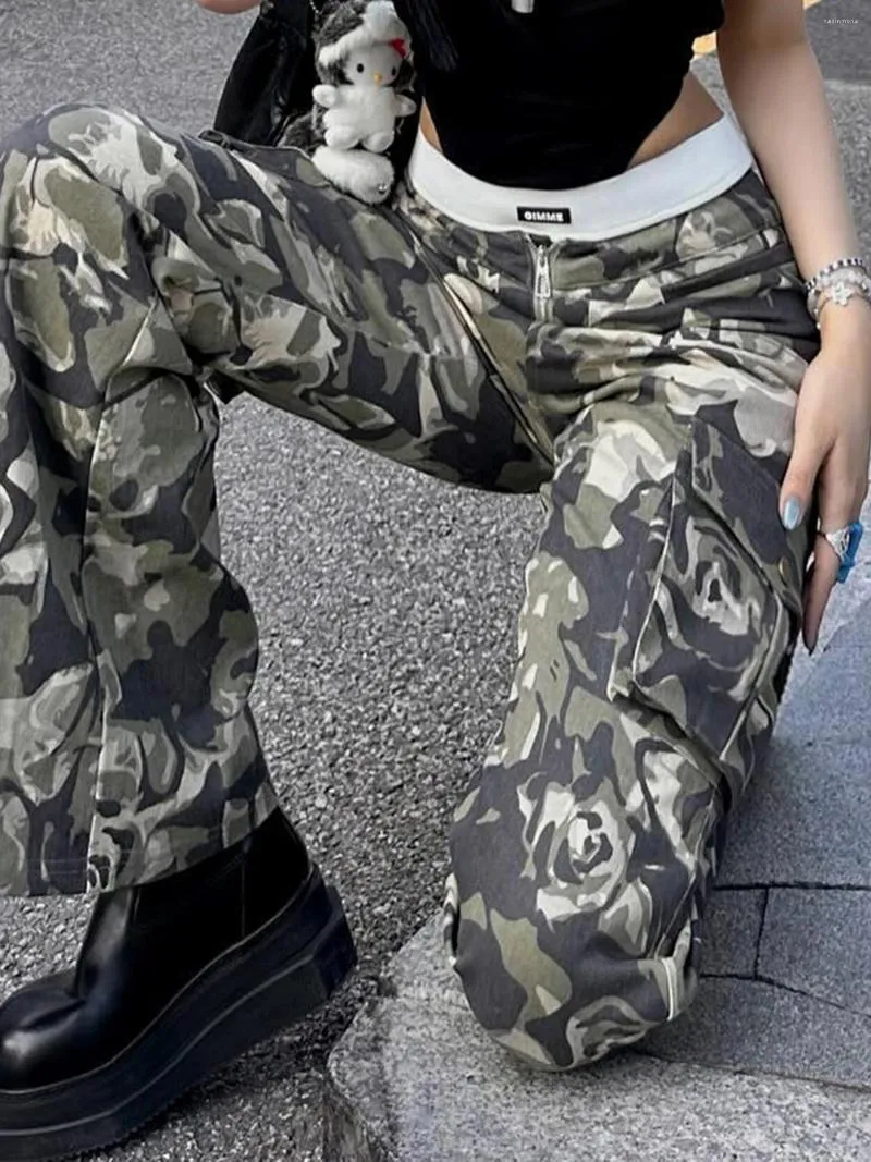 archive roarguns camo flare pants y2k