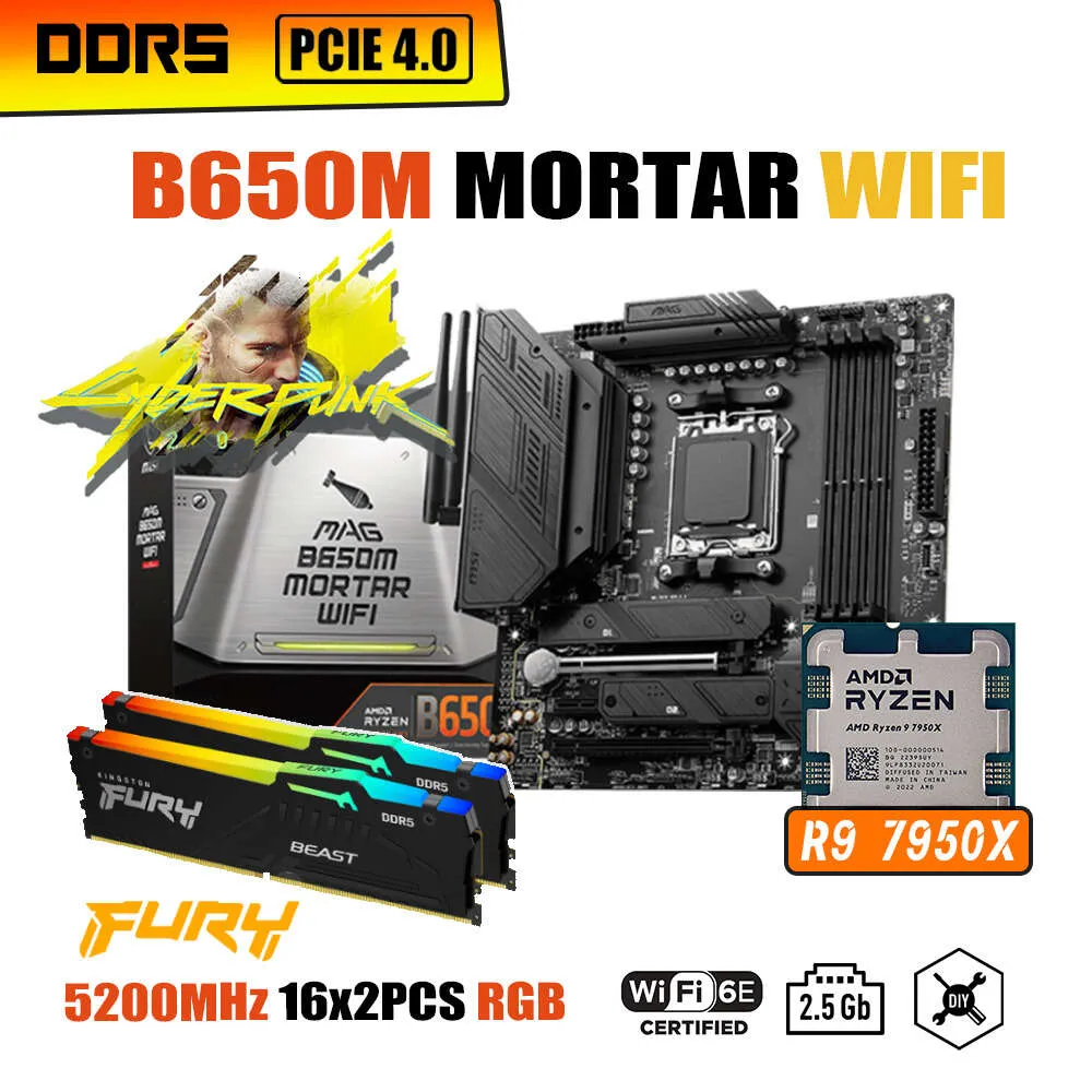 MSI MAG B650M MORTAR WIFI Motherboard Bundle: AMD Ryzen 9