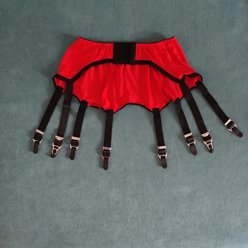 Black Sexy Garter Belt With 8 Buckles Straps Red... From Gou05, $10.1