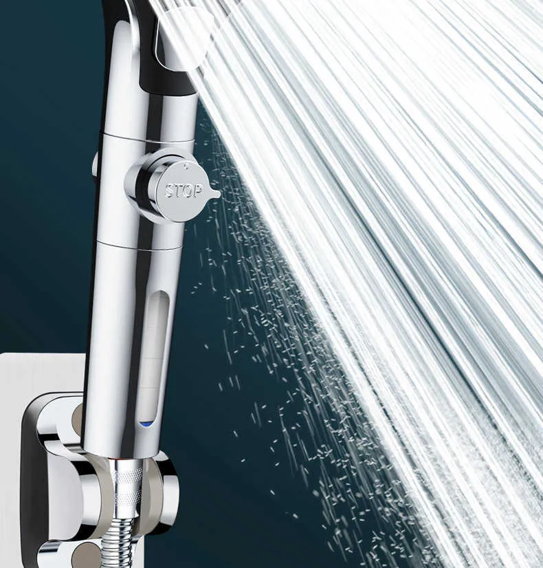 High Pressure Rainfall Shower Head with Filters - 13CM Large Panel ...