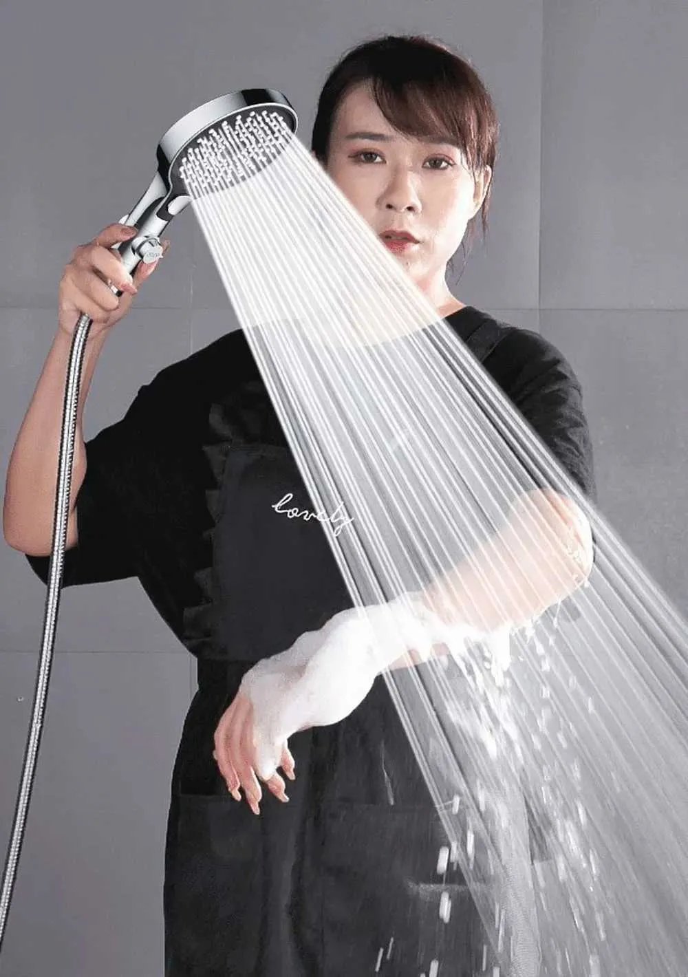 High Pressure Rainfall Shower Head with Filters - 13CM Large Panel ...