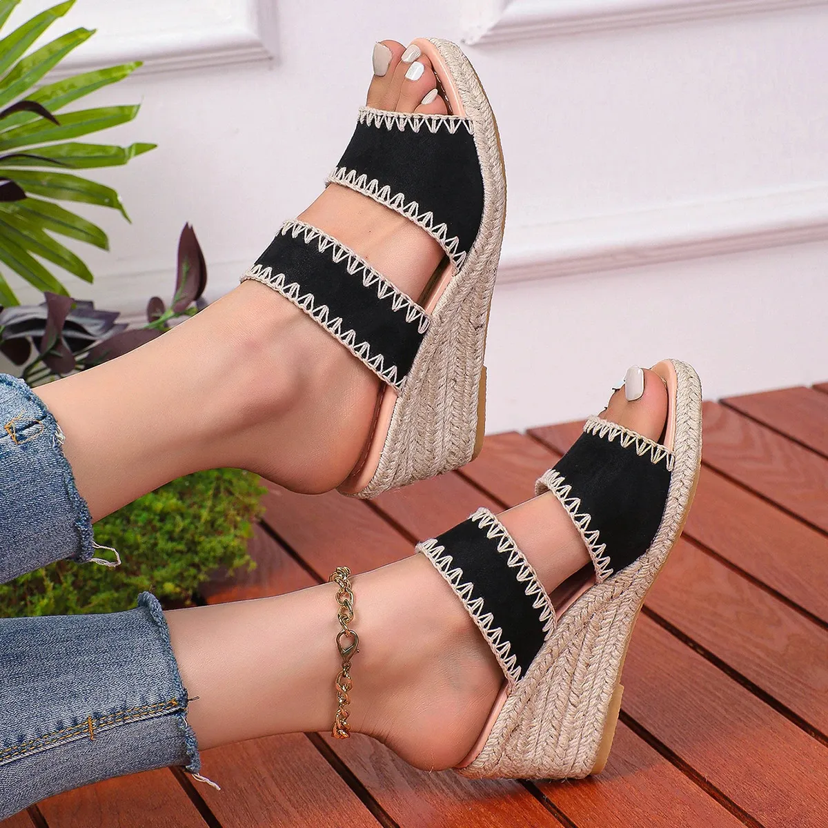 Handmade Bohemian Espadrilles: Platform Summer Sandals for Women