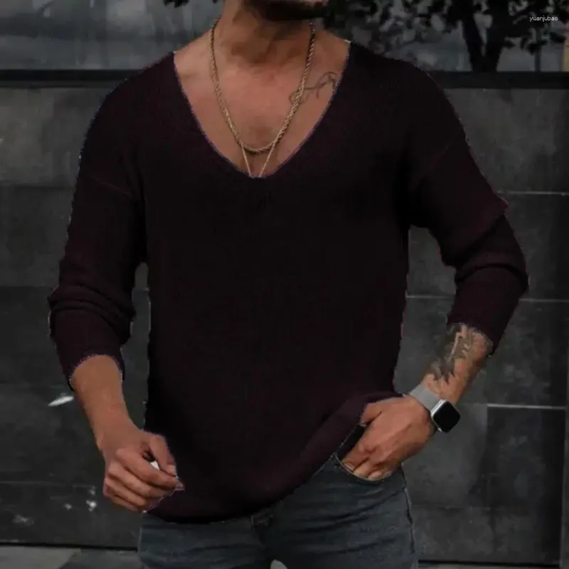 Scoop neck sweater mens clearance