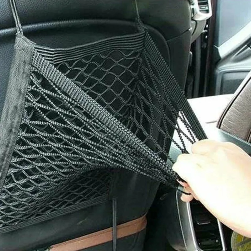 Stretchable Elastic Black Three-Layer Car Net Organizer for Storage ...