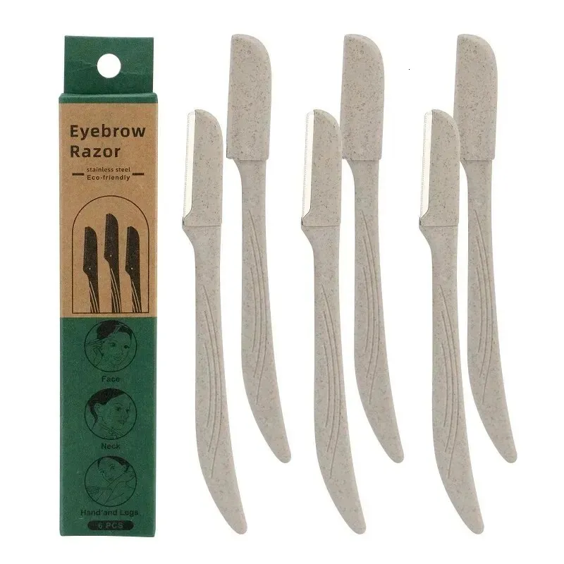 Precise Trimming Razor Eco-Friendly Wheat Straw Eyebrow Razors for Precise Trimming from ...