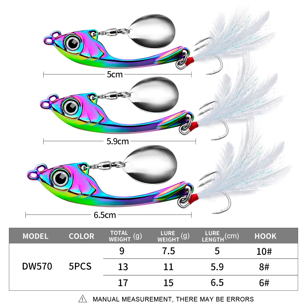 New 5 Colour 3 Styles Fishing Lures VIB... 