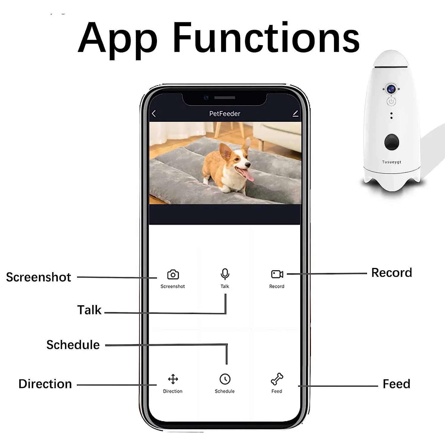 2024 Smart 1080p Treat Tossing Dog Camera With 180° From