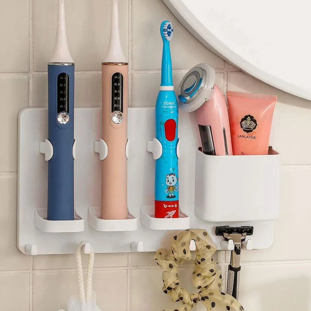 Large Electric Toothbrush Holder For Bathroom - With Drainage & Anti-Slip Base - View #5