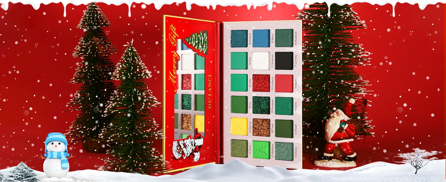 DE'LANCI Green Eyeshadow Palette – 12 Intensive Grüntöne, Vegan, Hochpigmentiert, Für Halloween & Cosplay