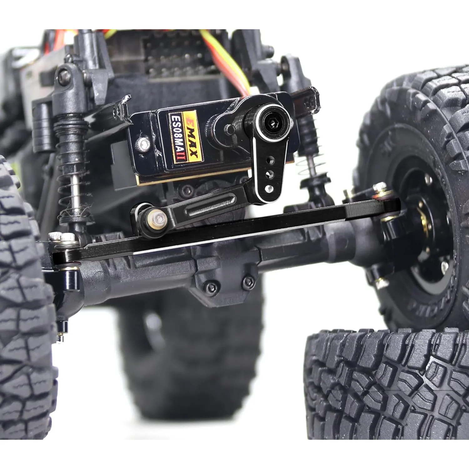 INJORA RC Servo 12g Digital V2 Servo with Metal Mount and 15T Arm for AX24 Axial SCX24 Car Model Upgrade Parts(Red)