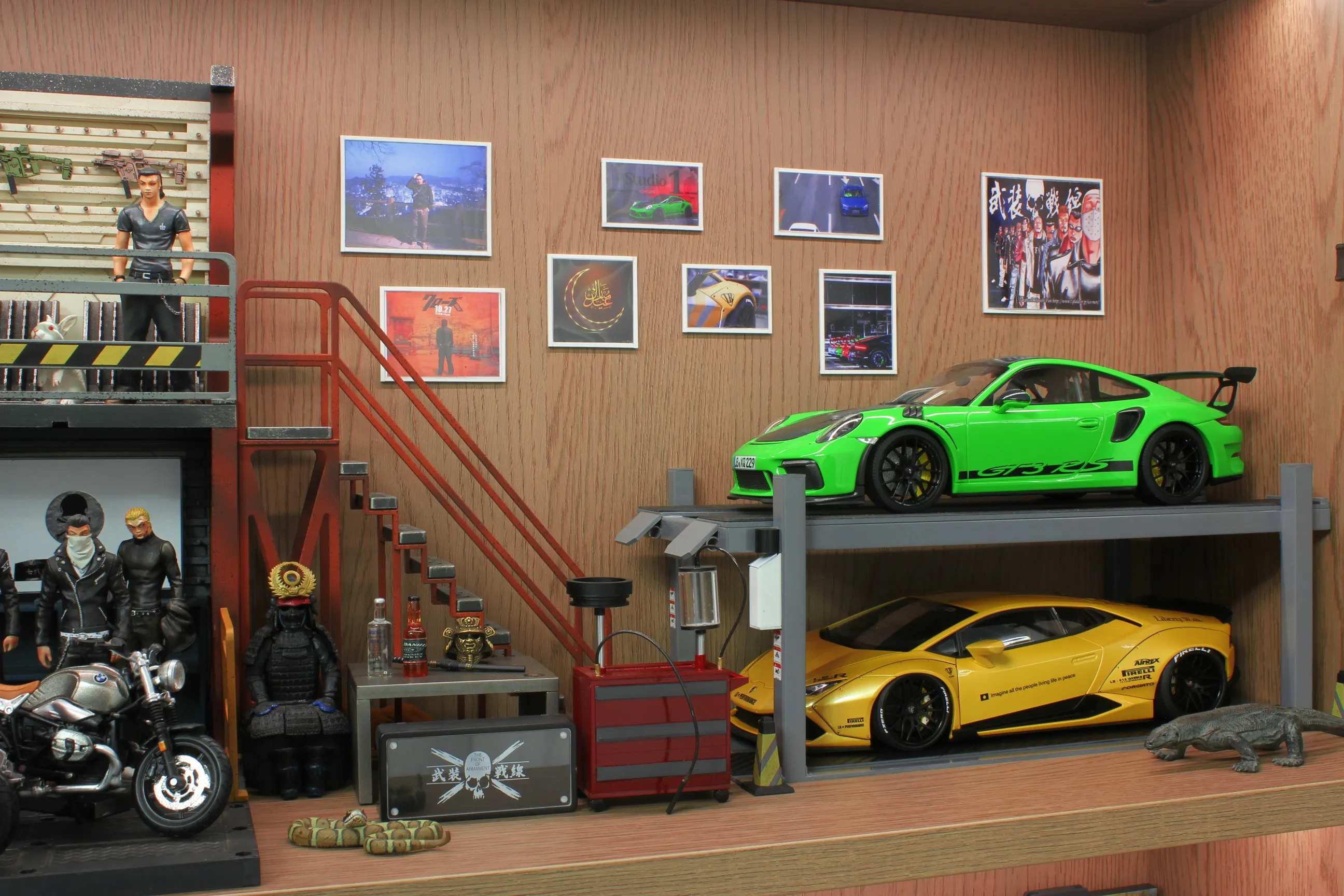 1/18 1/24 1/43 1/64 Scale Plastic Parking Rack Lift Garage Kit Car ...