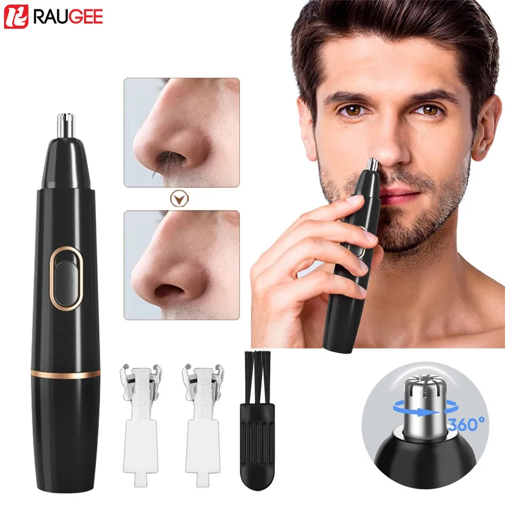 Nose Hair Trimmer Rechargeable Electric Nose Shaver for Men, Painless Ear  and Nose Hair Removal Clipper