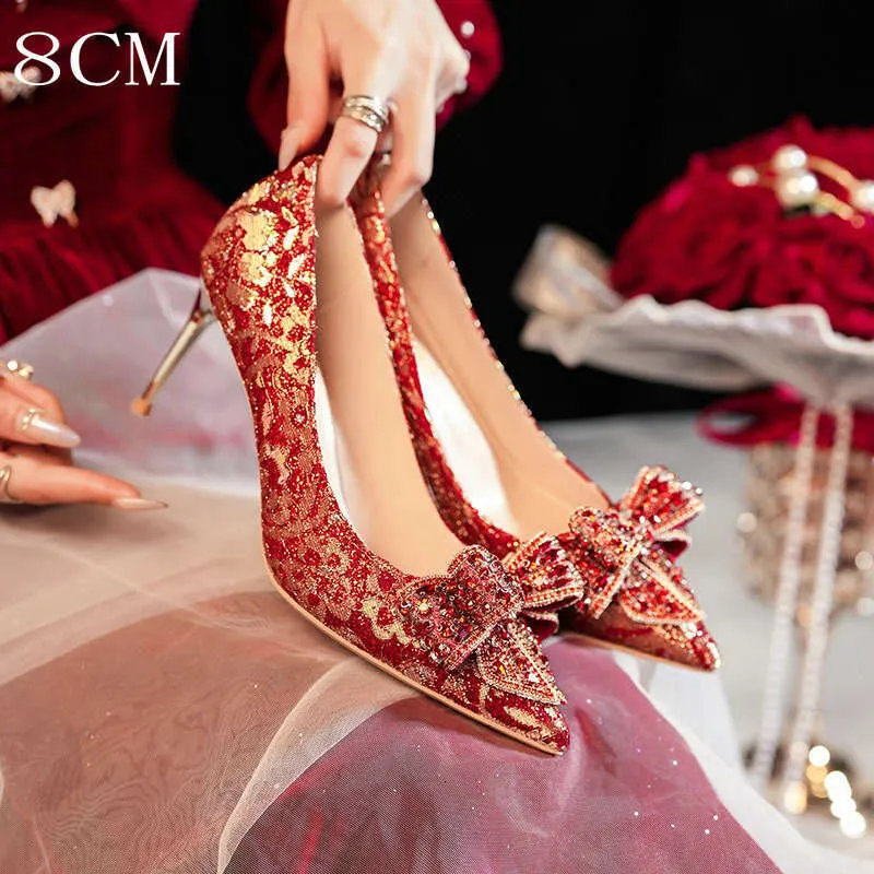 Red crystal heels store