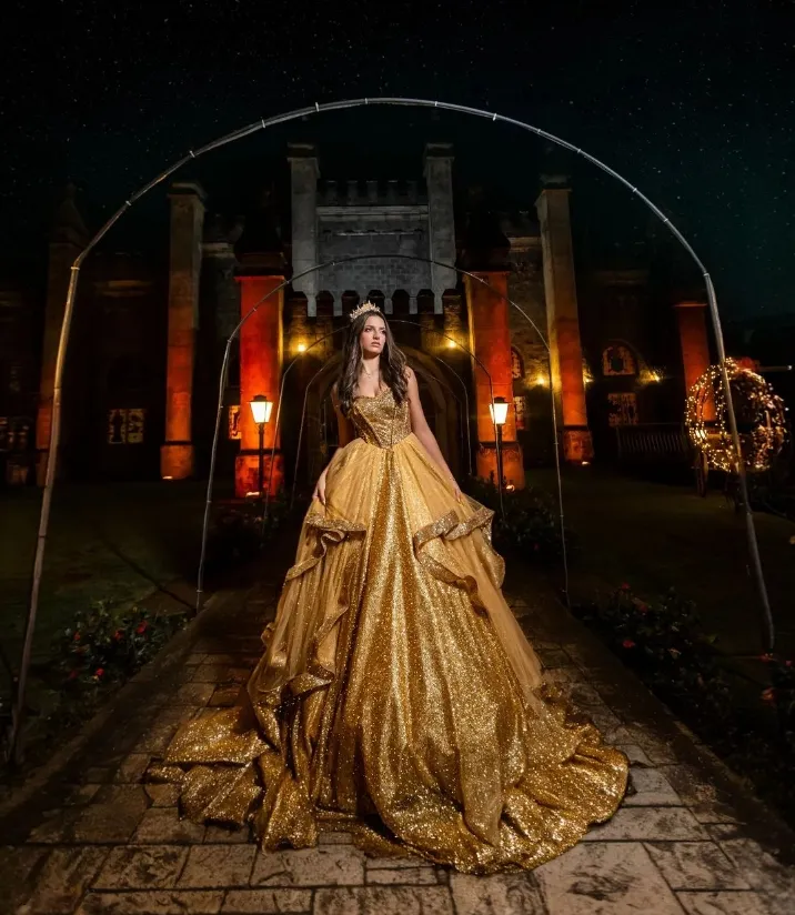 Vintage Victorian Prom Dress Gold Floor-Length A-Line Tulle Lace Satin Evening  Gown with Crystal Embroidery and Front Split from Dhgate Prom Dresses -  price 170.91