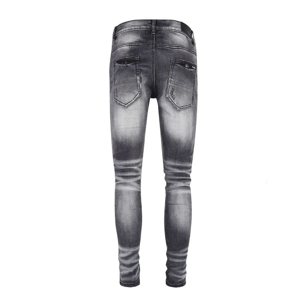 【関税・送料込み】AMIRI JEANS GREY COTTON DENIM JEANS New Fashion 2022 Damaged Men's Washed Grey Designer