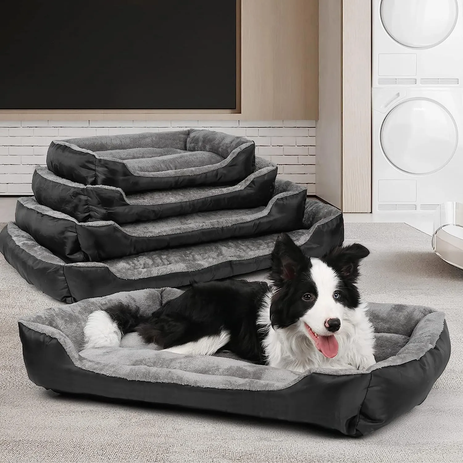 ATUBAN Dog Bed Dog Beds for Large Medium Dogs Rectangle Washable Dog Bed Comfortable and Breathable Large Dog Bed Pet Bed