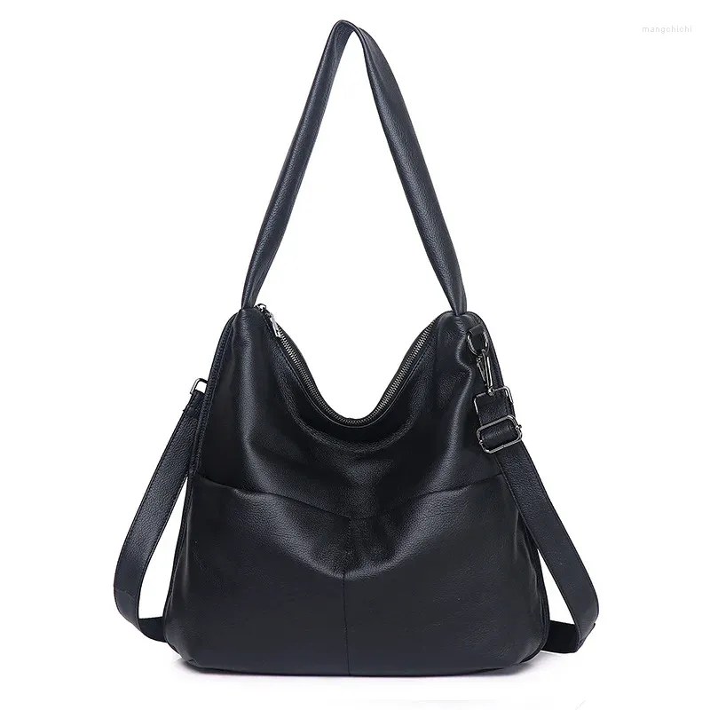 DHgate Slouchy Genuine Leather Tote Bags for Women Soft Large Capacity Hobo Purses and Handbags Bags Luggage Accessories