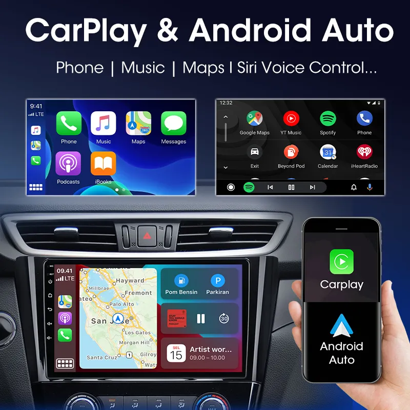 2G 64G CAMECHO Android 13 Autoradio mit Navi für Ford Fiesta MK5 MK6