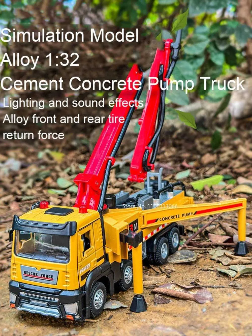 Diecast concrete pump truck sale