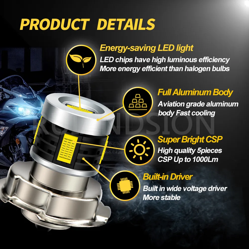 YOSOLO White to yellow Motorcycle Headlight lens L... - Vicedeal