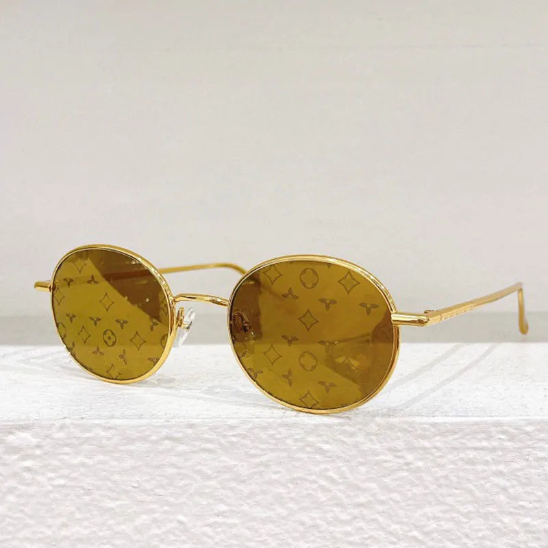 Ladies Metal Frame Round Sunglasses with 100% UV Resistant  display picture 3