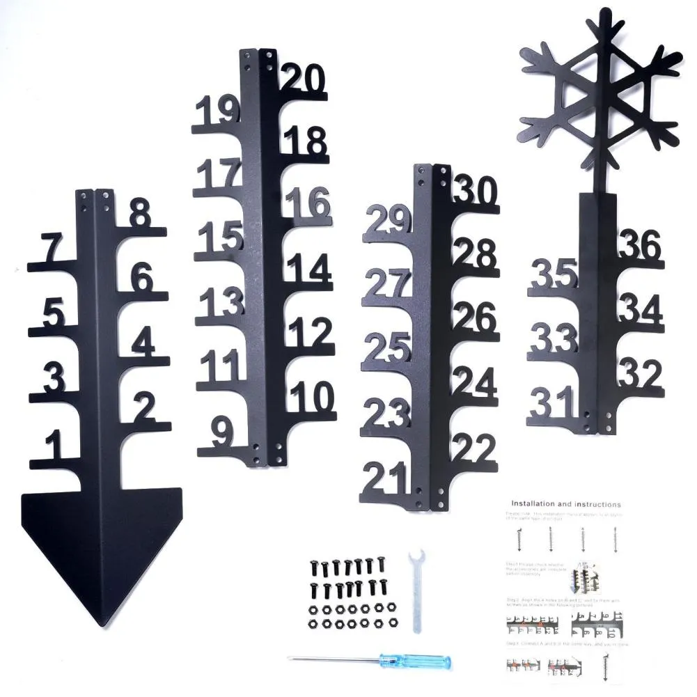 Handmade 36-Inch Metal Snow metric stick for Outdoor Winter