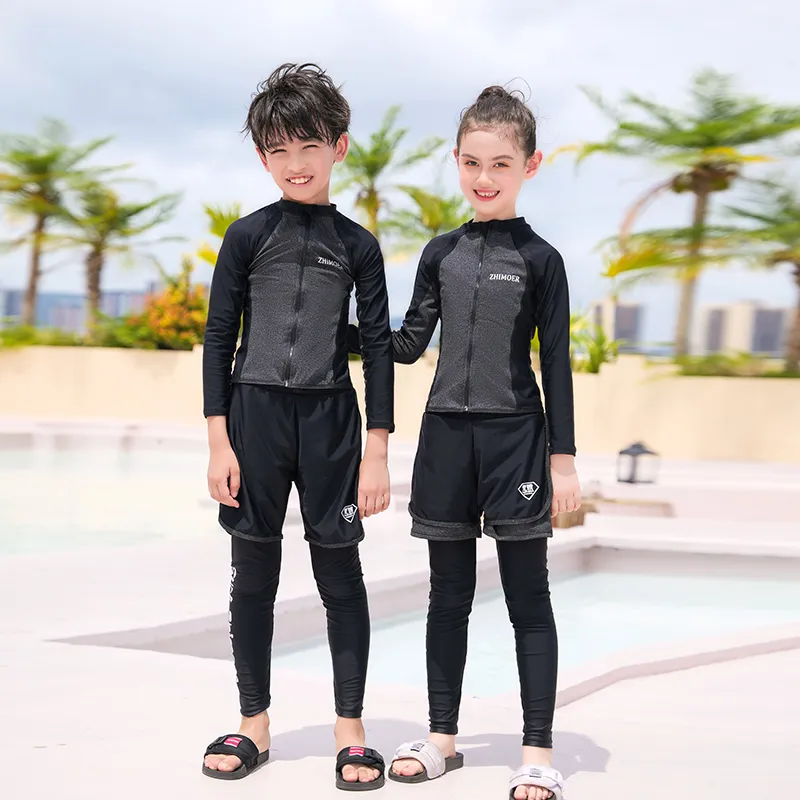 Kids' UPF 50+ Rash Guard Swimsuit Long Sleeve UV Protection