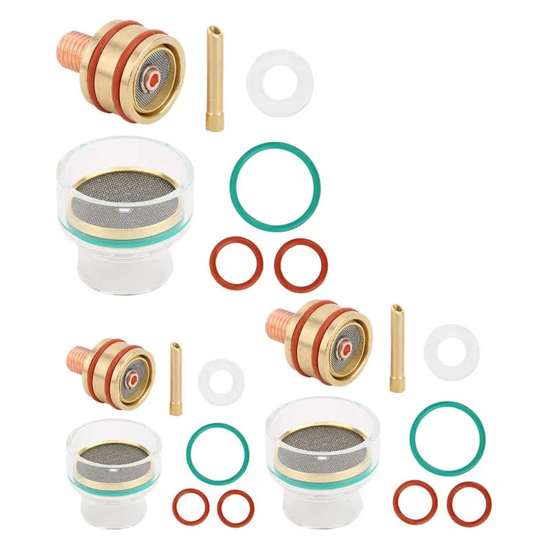 TIG Welding Glass Cup & Collet Kit - For WP17/WP18/WP26 Torches, 2.4mm Size