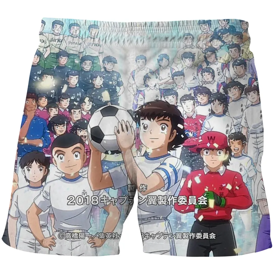 Captain Tsubasa 3D Printed Japanese Anime men in swim shorts