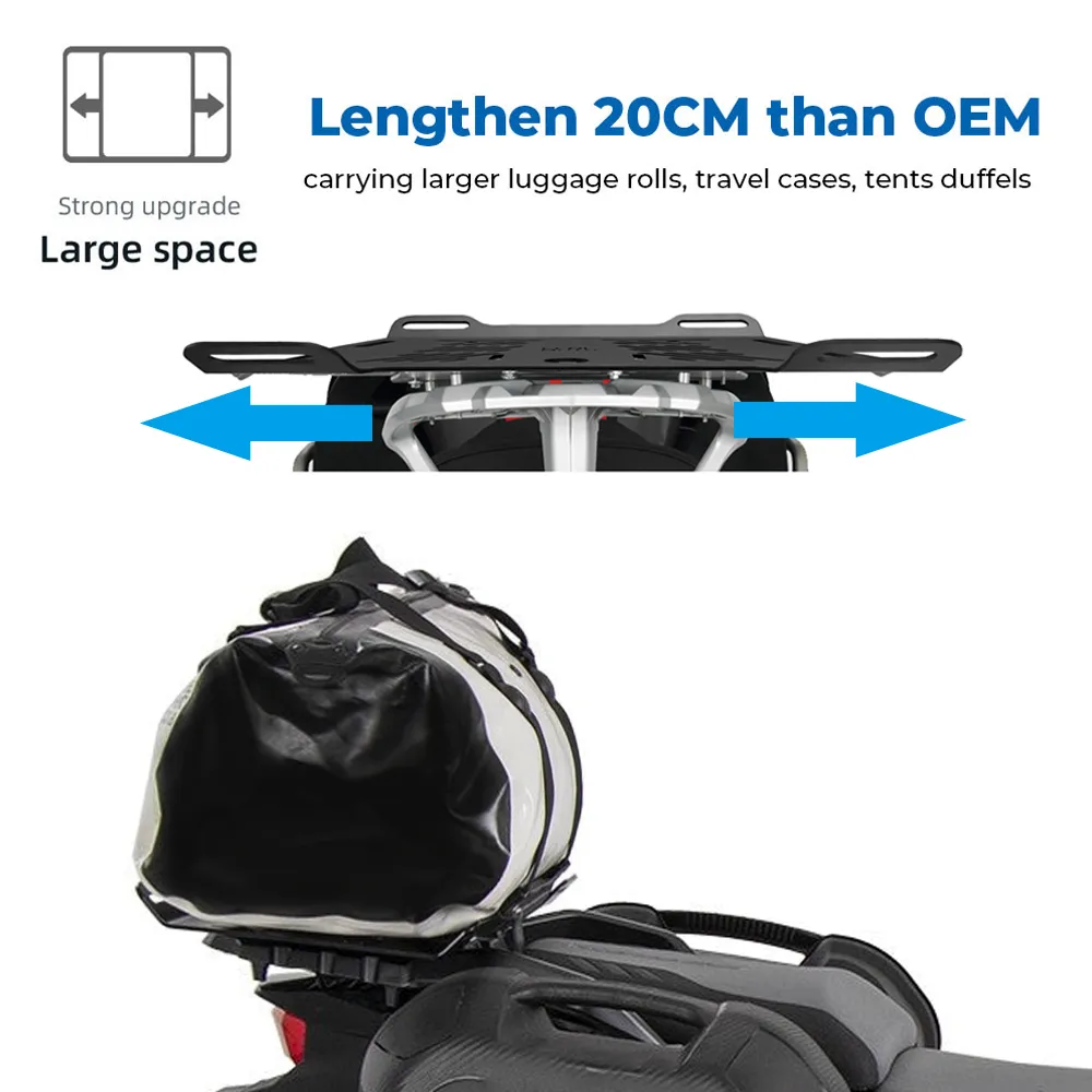 Universal Rear Enlargement Rack Luggage Rails for BMW R1200GS R1250GS ...
