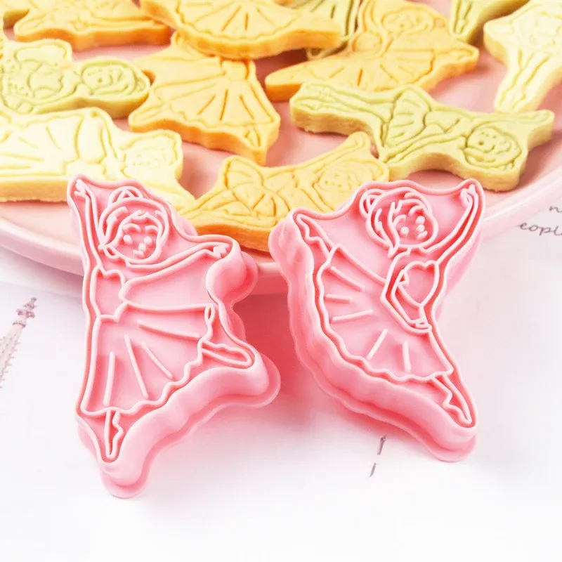 DHgate.com:Elegant Ballet Dancer Cookie Cutters and Embosser Set: 8Pcs ...