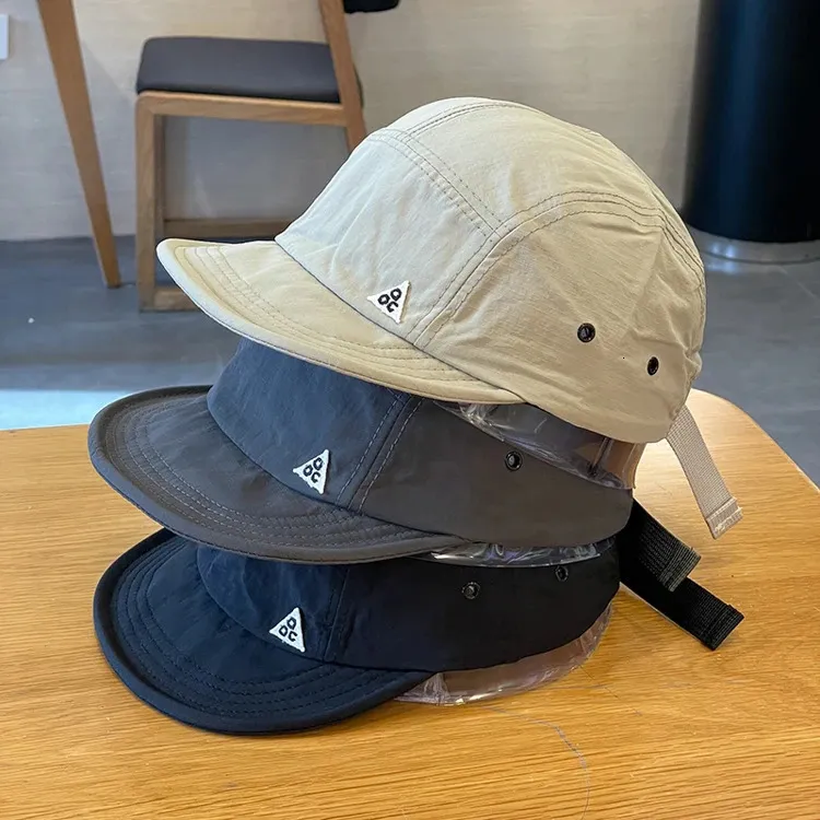 Cappello da baseball corto giapponese da uomo e da donna, a visiera morbida, a cinque pezzi, per esterni, ad asciugatura rapida, da strada, 240621_voghion.com