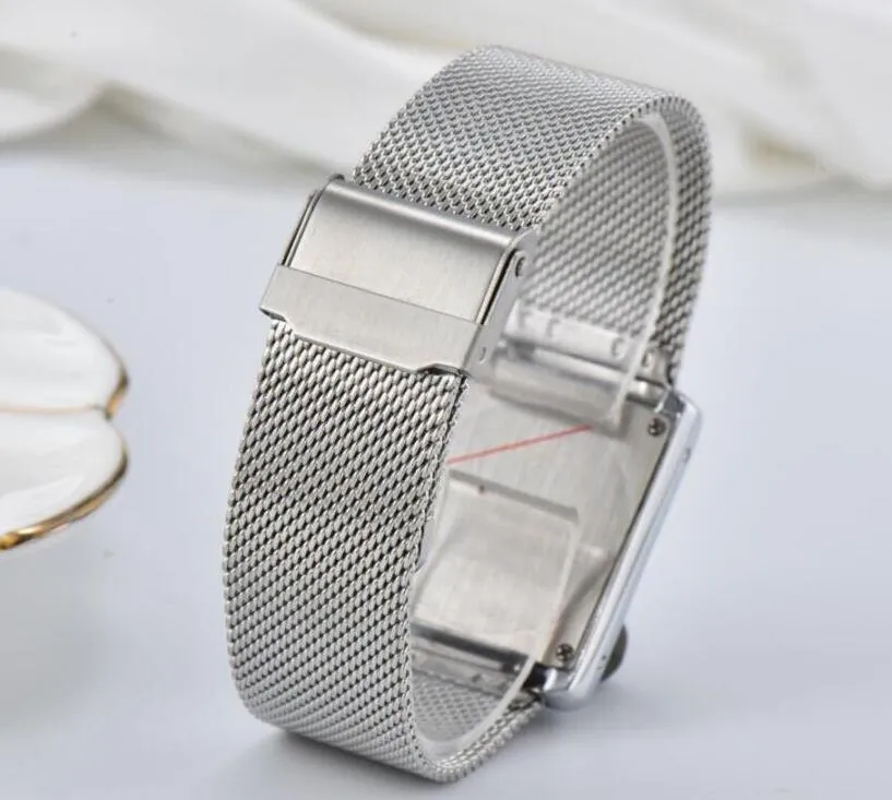 DHgate.com:Luxury Square Quartz Watch: Stainless Steel Mesh DHgate.com:Luxury Square Quartz Watch: Stainless Steel Mesh