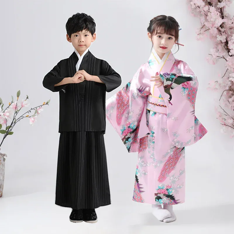 DHgate.com:Vibrant Kids Kimono Sets: Floral Yukata, Samurai