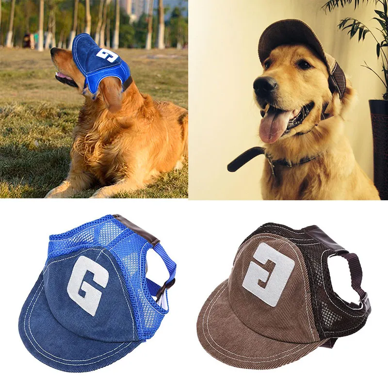 Adjustable Dog Baseball Cap Sun Protection Pet Hat with Ear