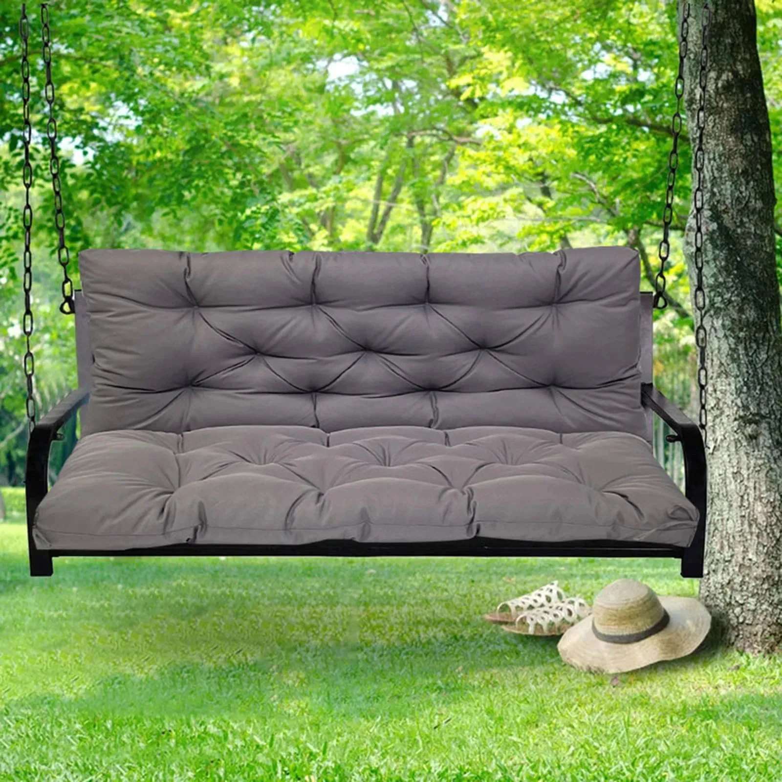 Coussin De Banc Jardin Épais Imperméable 180 Cm Vert – Confort XXL Pour Canapé Extérieur, Terrasse, Balancelle