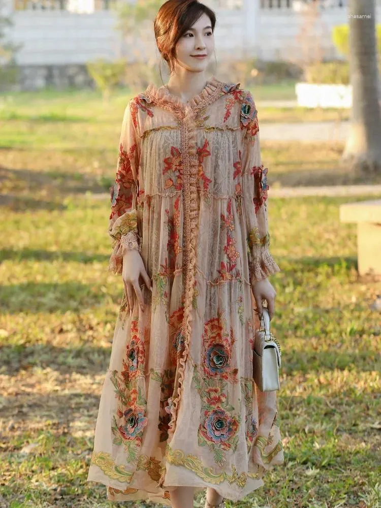 sachin and babi light blue dress Injiri / Wool / Striped & Embroidered Coat Dress / Plaid