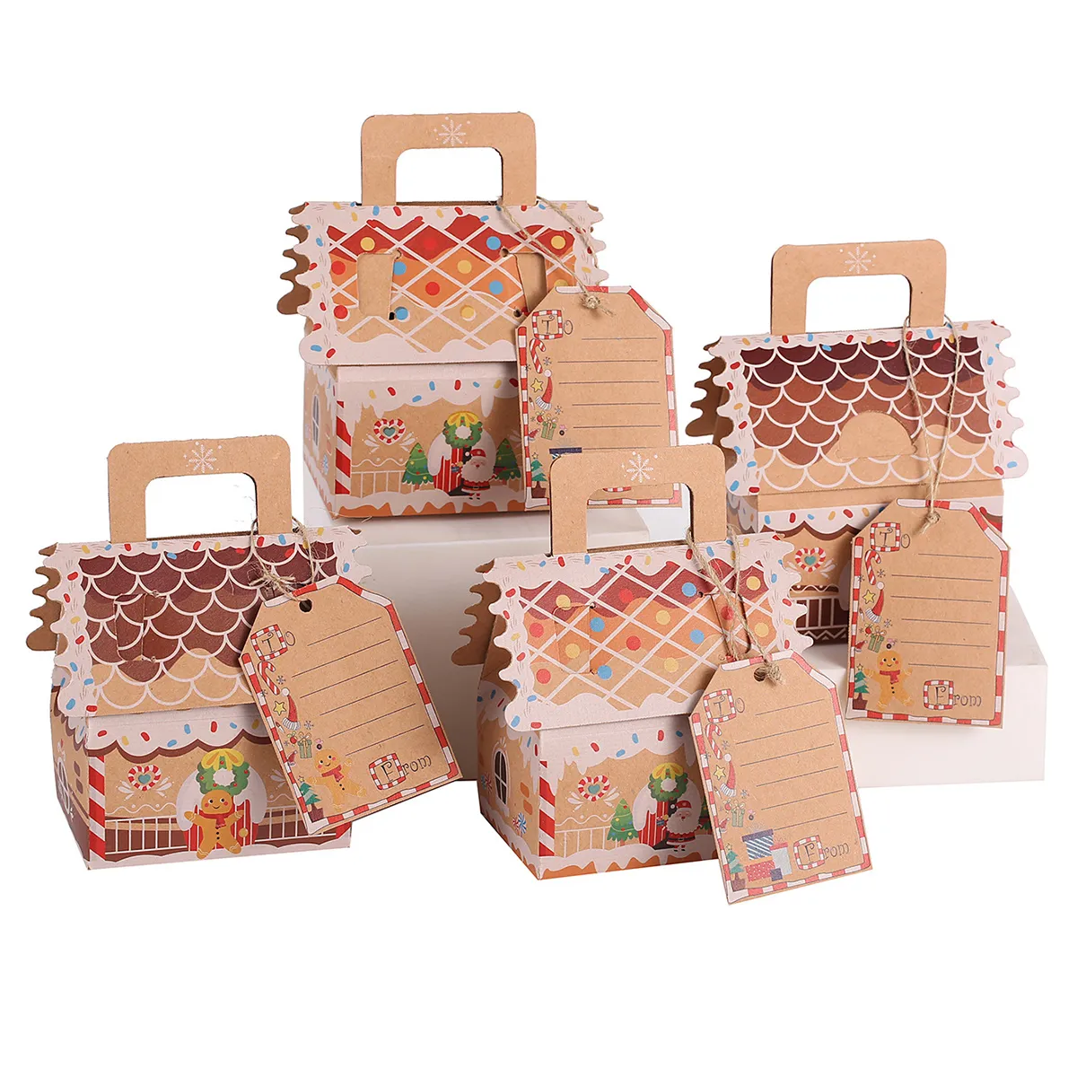 Gingerbread Shipping Box DHgate.com:12Pcs Christmas Gingerbread House Kraft Gift Boxes for Xmas ...