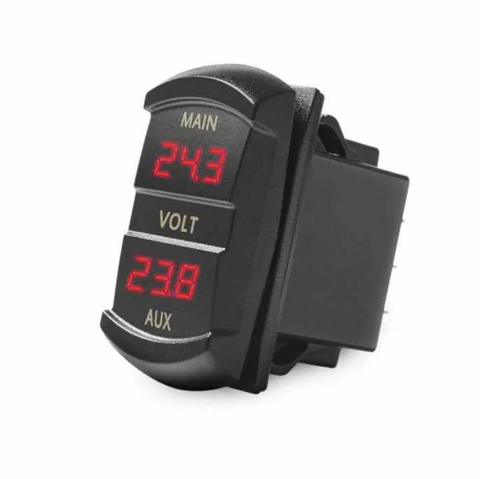 12-24V LED Digital Volt Meter Dual Battery Monitor For Car Boat Marine RV