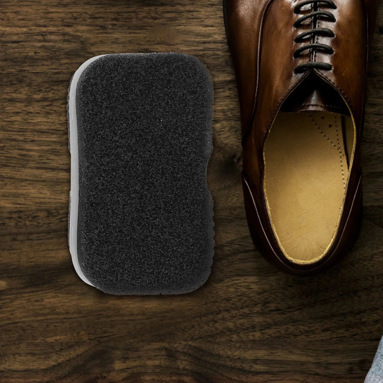 Brosse à Chaussures En Daim 2 Côtés - Nettoyage Daim Et Nubuck - Côté Caoutchouc Et Poils, Avec Trou De Suspension