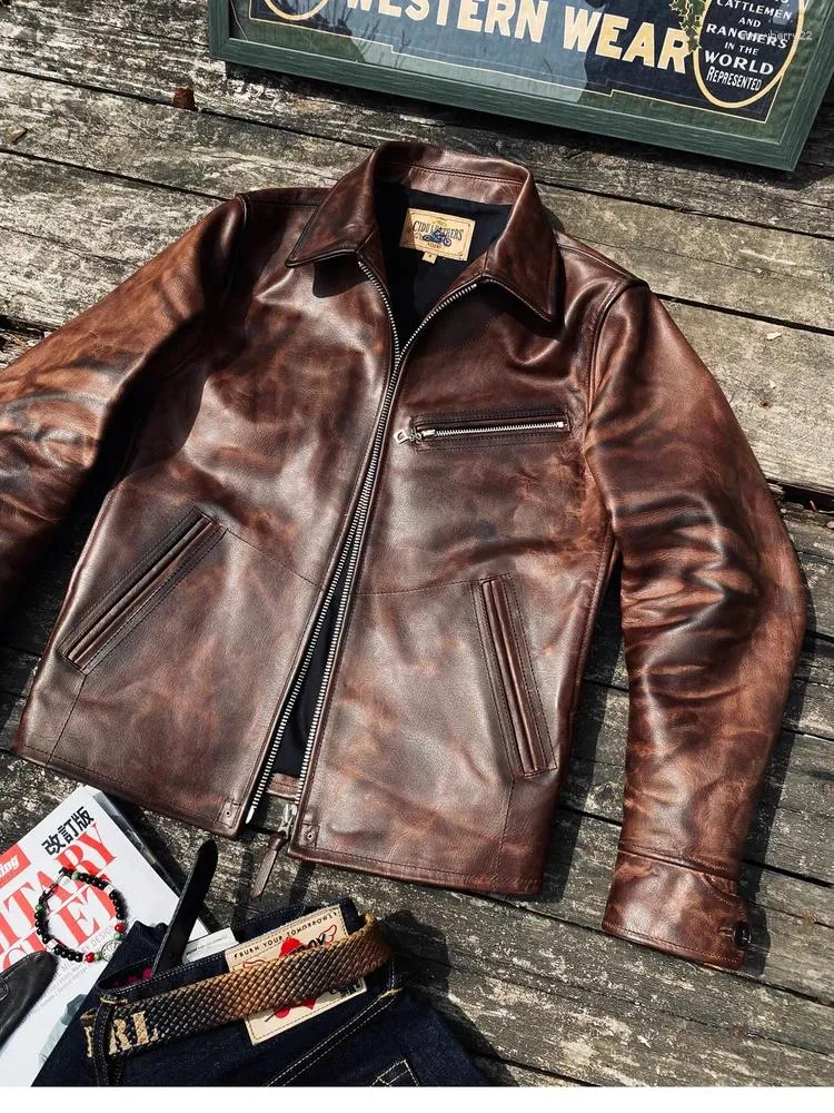 ［vintage］leather jacket Argentine 70s Vintage Split end LTD Argentine Leather Jacket 9/10 Brick