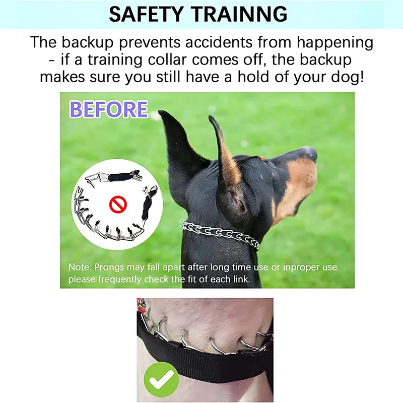 Benepaw Prong Dog Training Collar with Comfort Tips, Quick Release