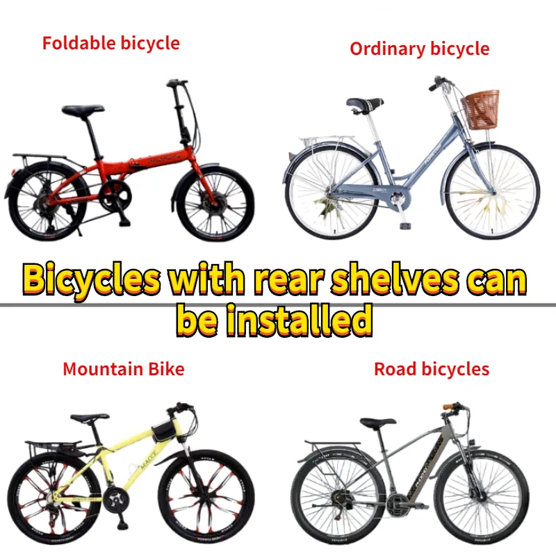 2024 Aluminum Alloy Bike Rear Shelf Basket, Detachable Takeaway Box ...
